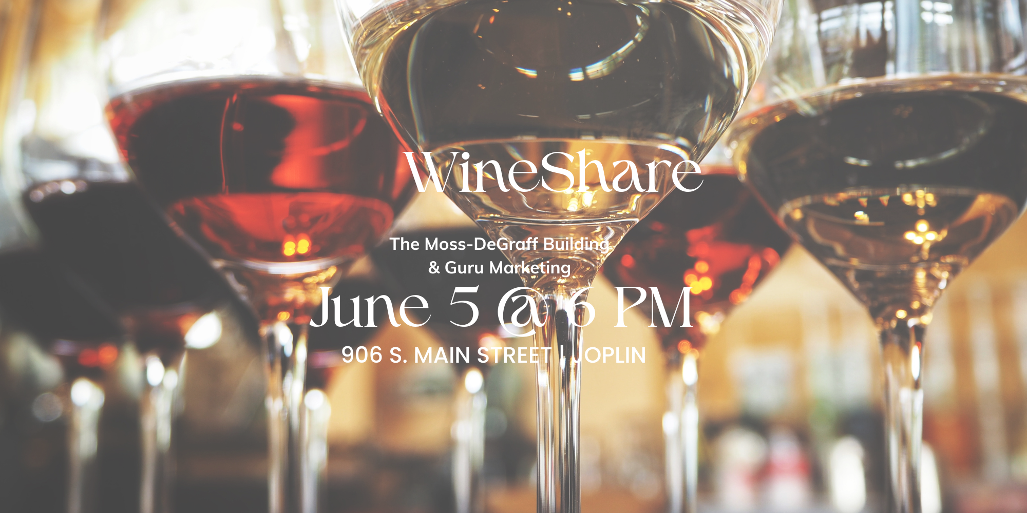 Moss-DeGraff Building & Guru Marketing to Host Downtown Joplin Alliance Wineshare | June 5th, 2026 @ 6 PM Moss-DeGraff Building & Guru Marketing to Host Downtown Joplin Alliance Wineshare | June 5th, 2026 @ 6 PM